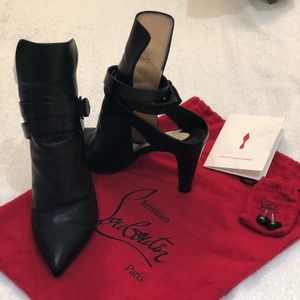 Christian Louboutin Pointipik leather half booties